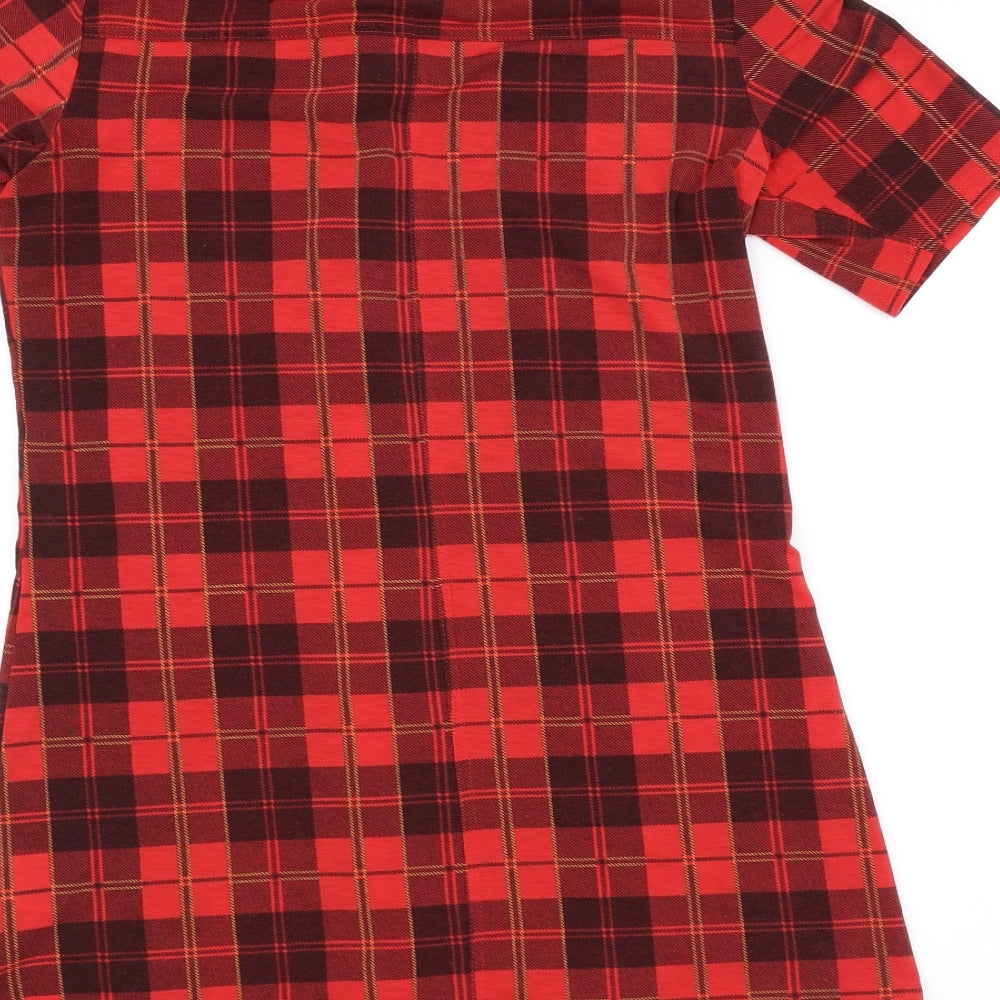 glory union Womens Red Basic Button-Up Size 12