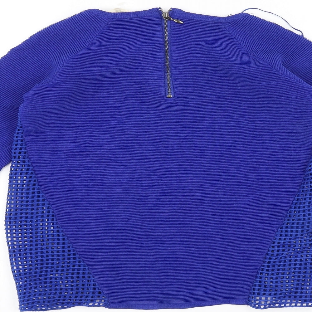 NAF NAF Womens Blue Pullover Jumper Size S
