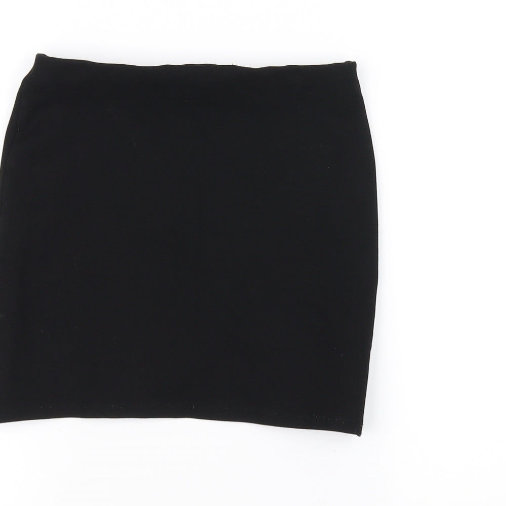 Topshop Womens Black A-Line Skirt Size 6