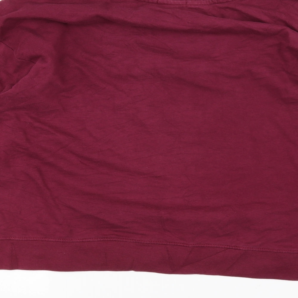 bskgirl Mens Red Pullover Jumper Size L