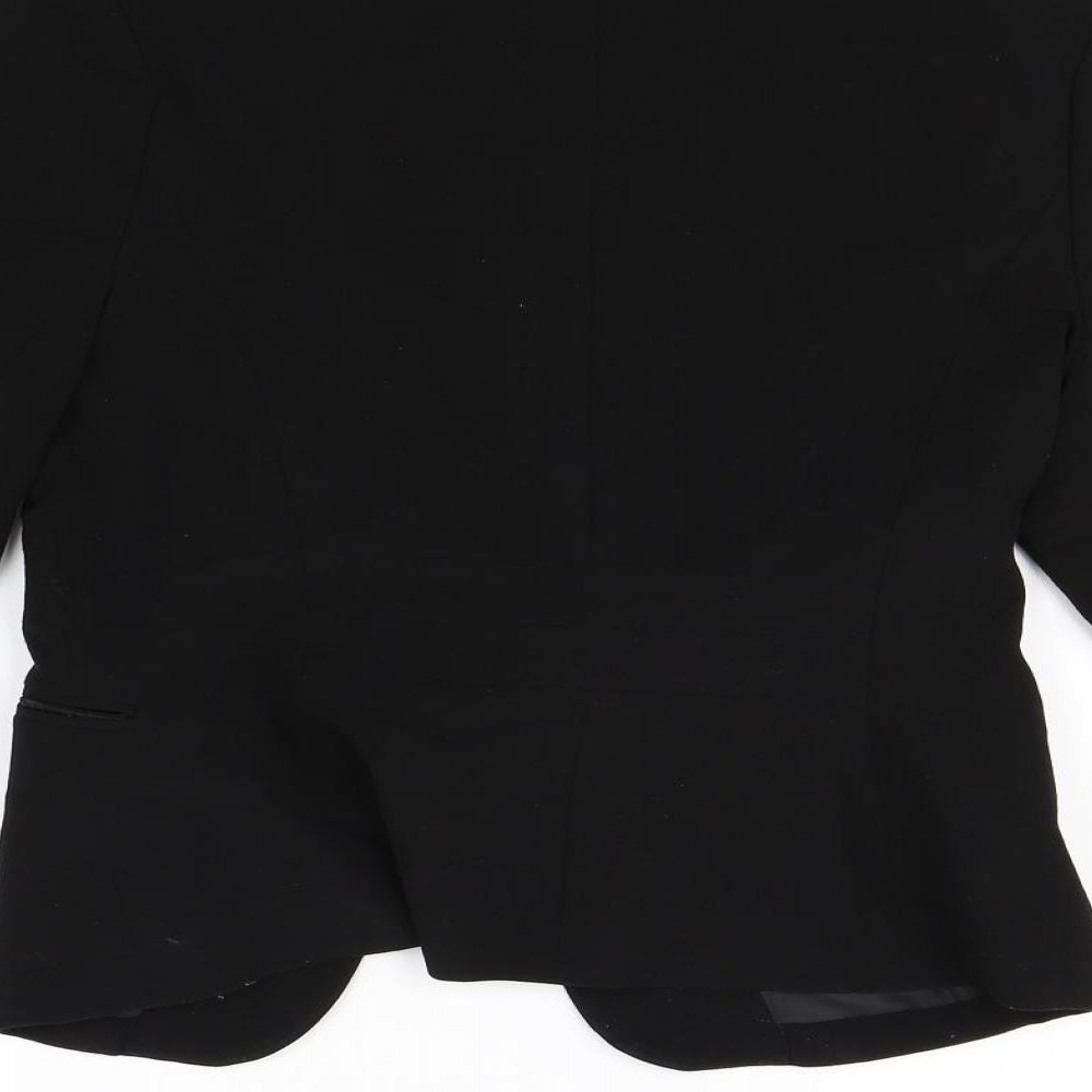 Red Herring Womens Black Jacket Blazer Size 12 - Shoulder Pads