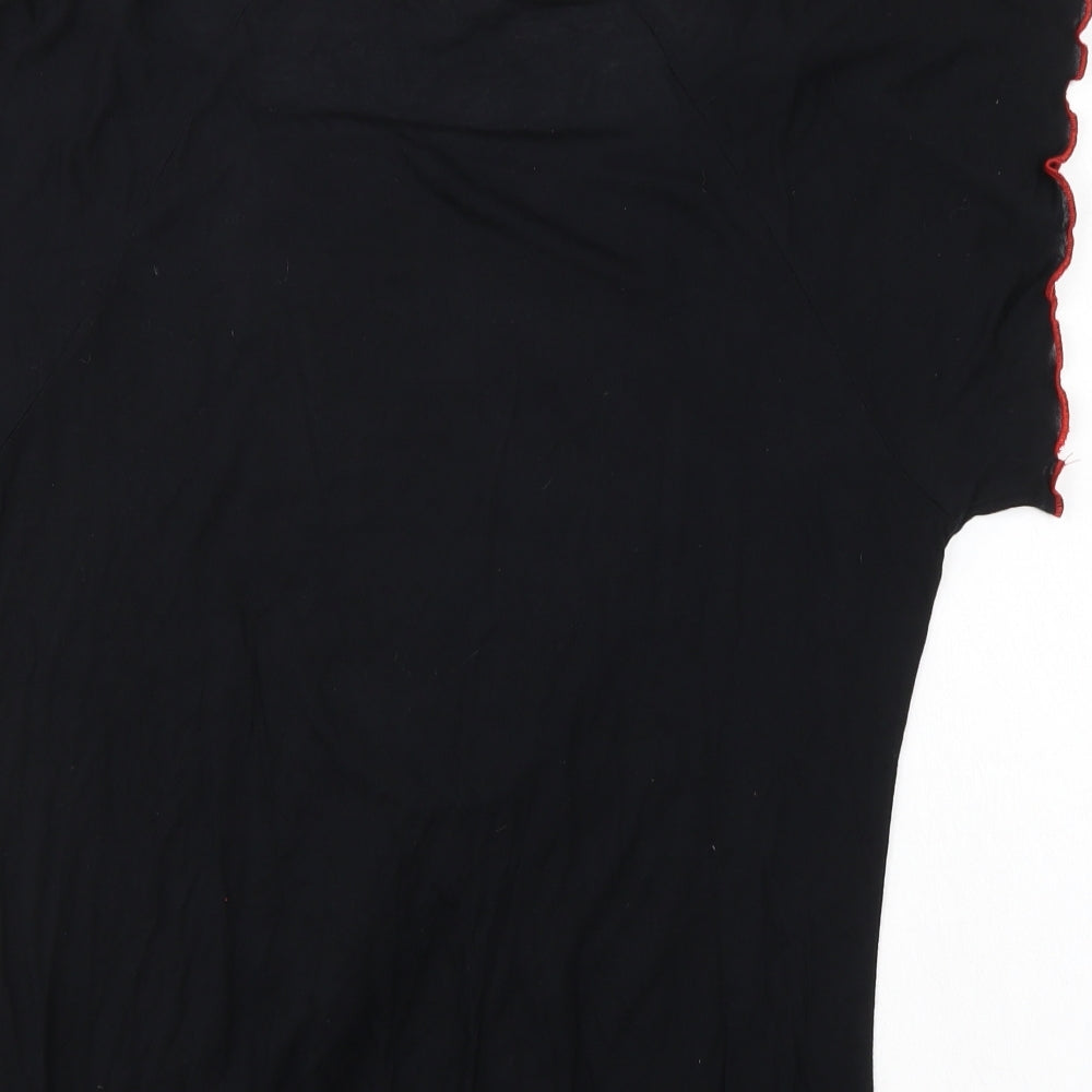 Papaya Womens Black Tunic Blouse Size 6 - Gipsy look front