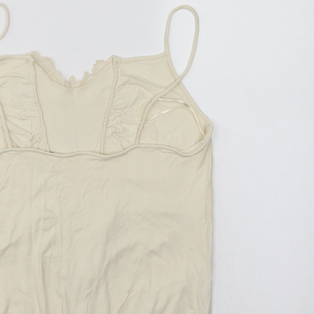 Preworn Womens Ivory Basic Blouse Size 14