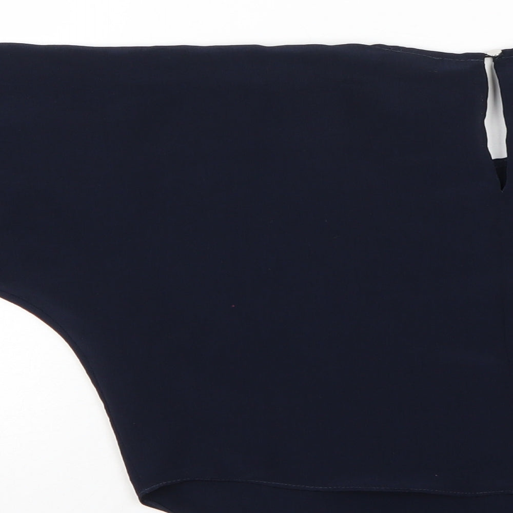 River Island Girls Blue Basic Blouse Size 5-6 Years - batwing