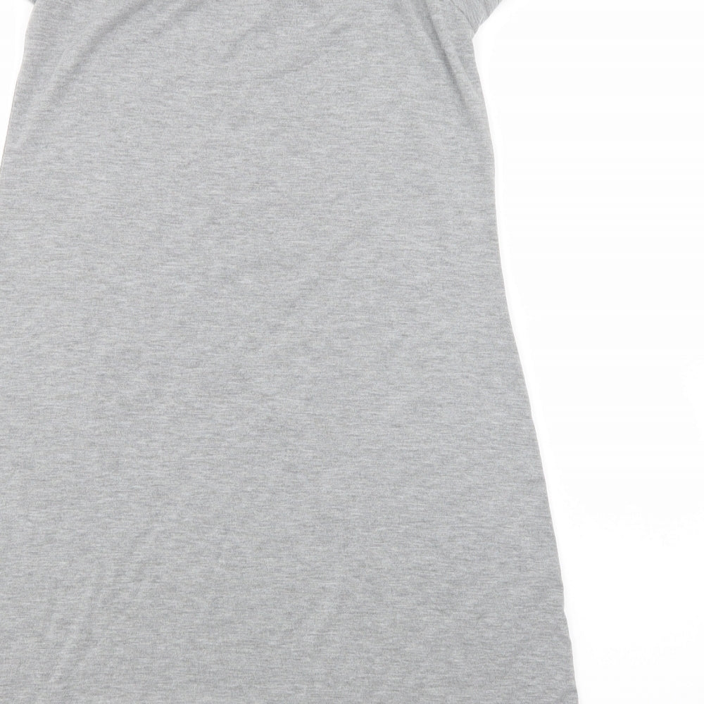 PRETTYLITTLETHING Womens Grey T-Shirt Dress Size 12