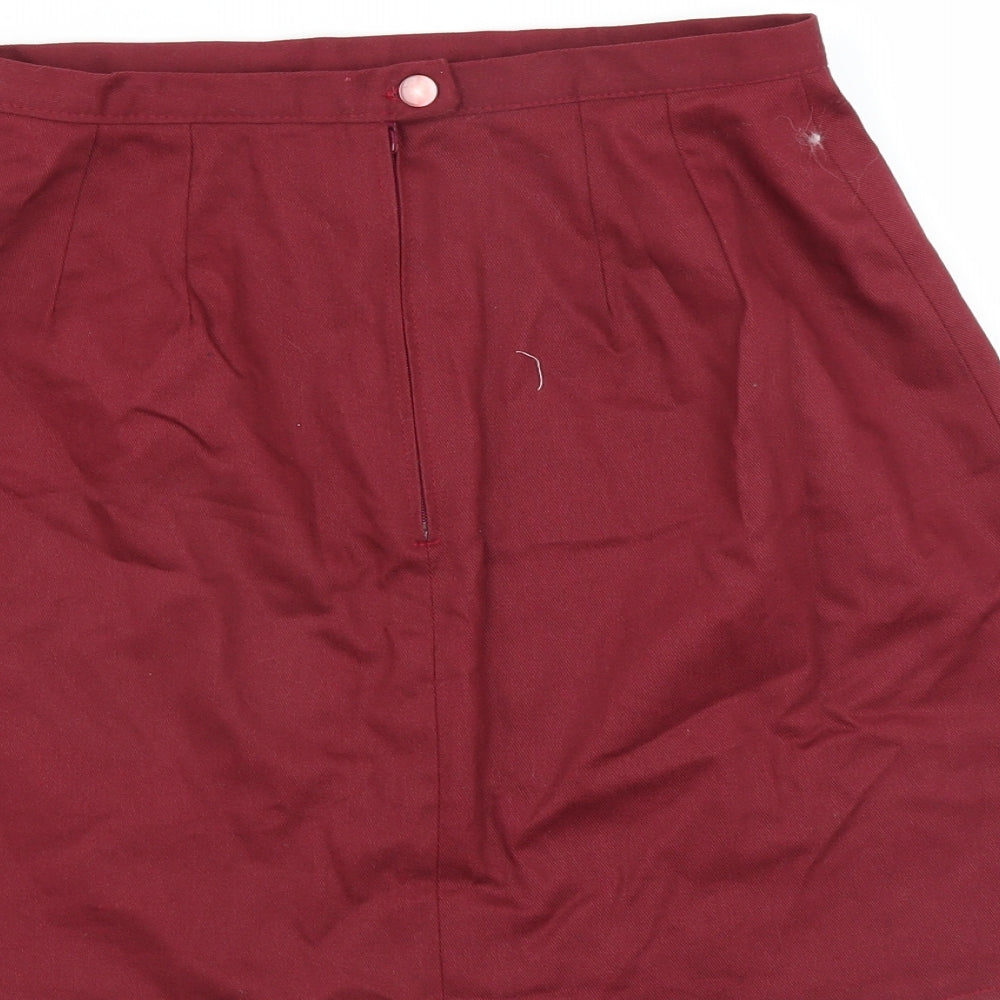 Preworn Womens Red A-Line Skirt Size 26 in