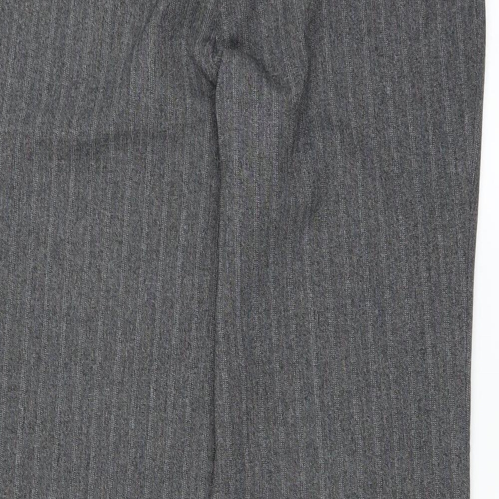 Klass Womens Grey Striped Trousers Size 14 L29 in