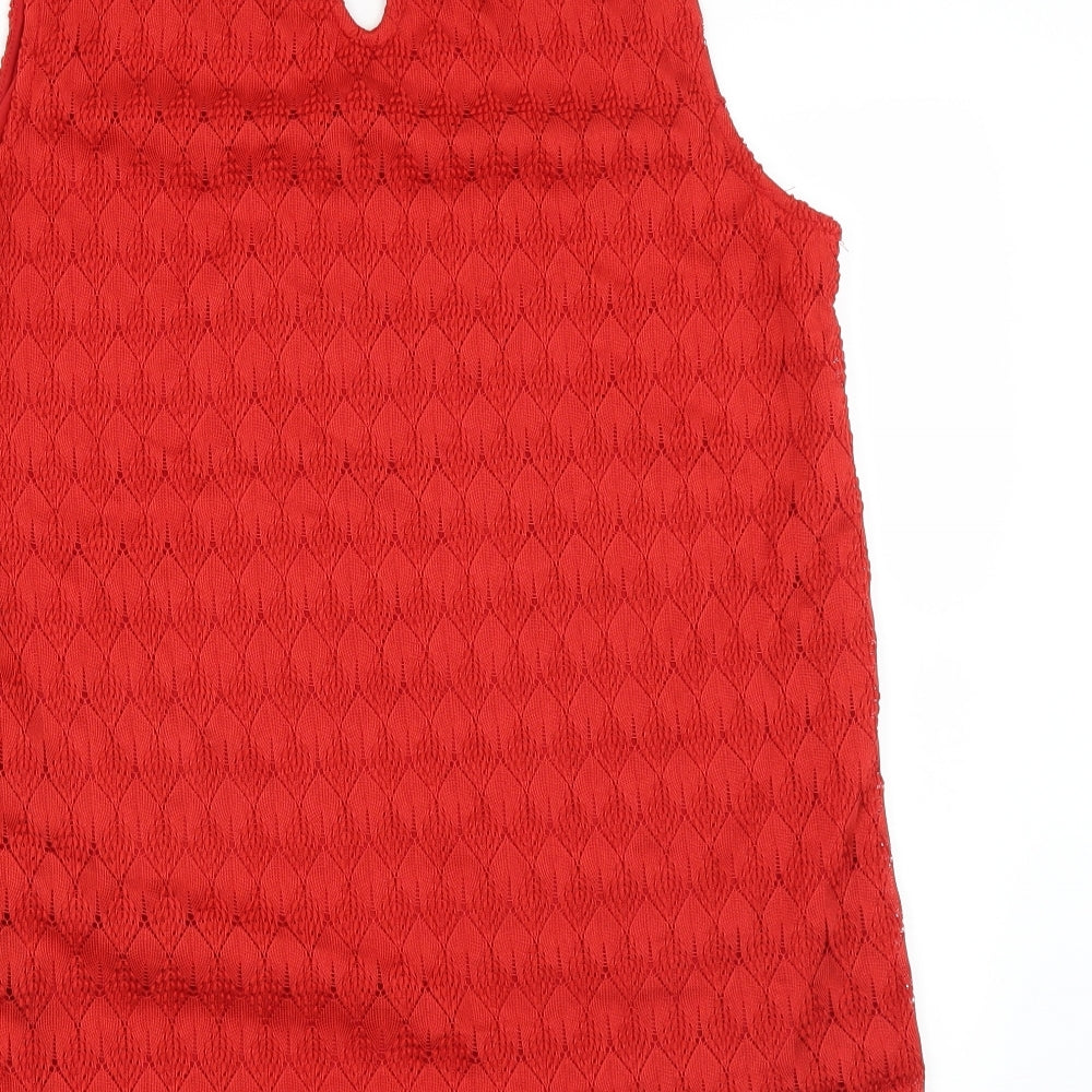 BHS Womens Red Basic Blouse Size 14