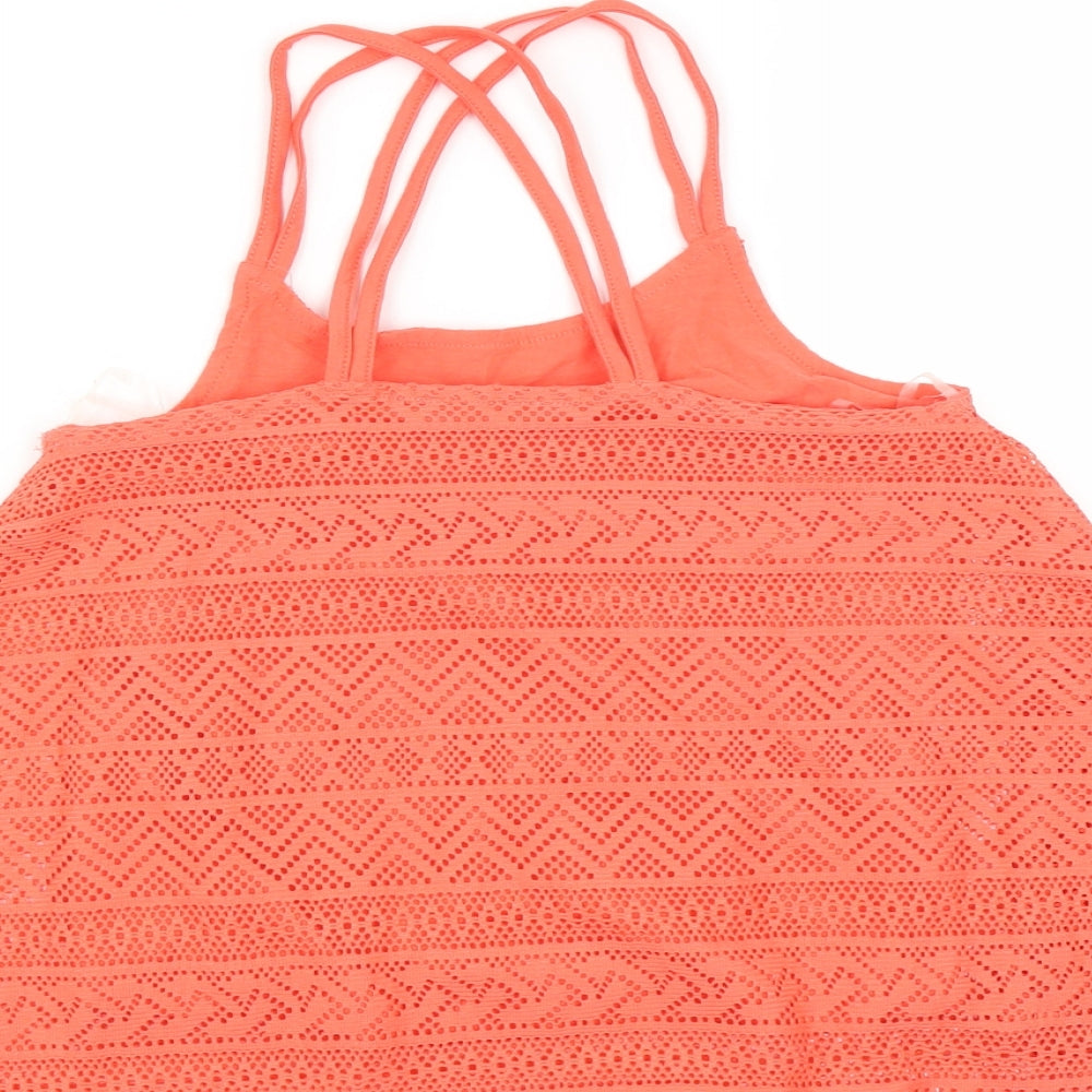 Candy Couture Girls Orange Basic Blouse Size 9 Years