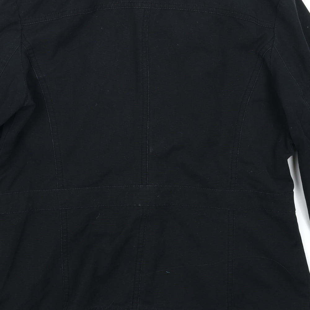 Pineapple Womens Black Pea Coat Coat Size 12