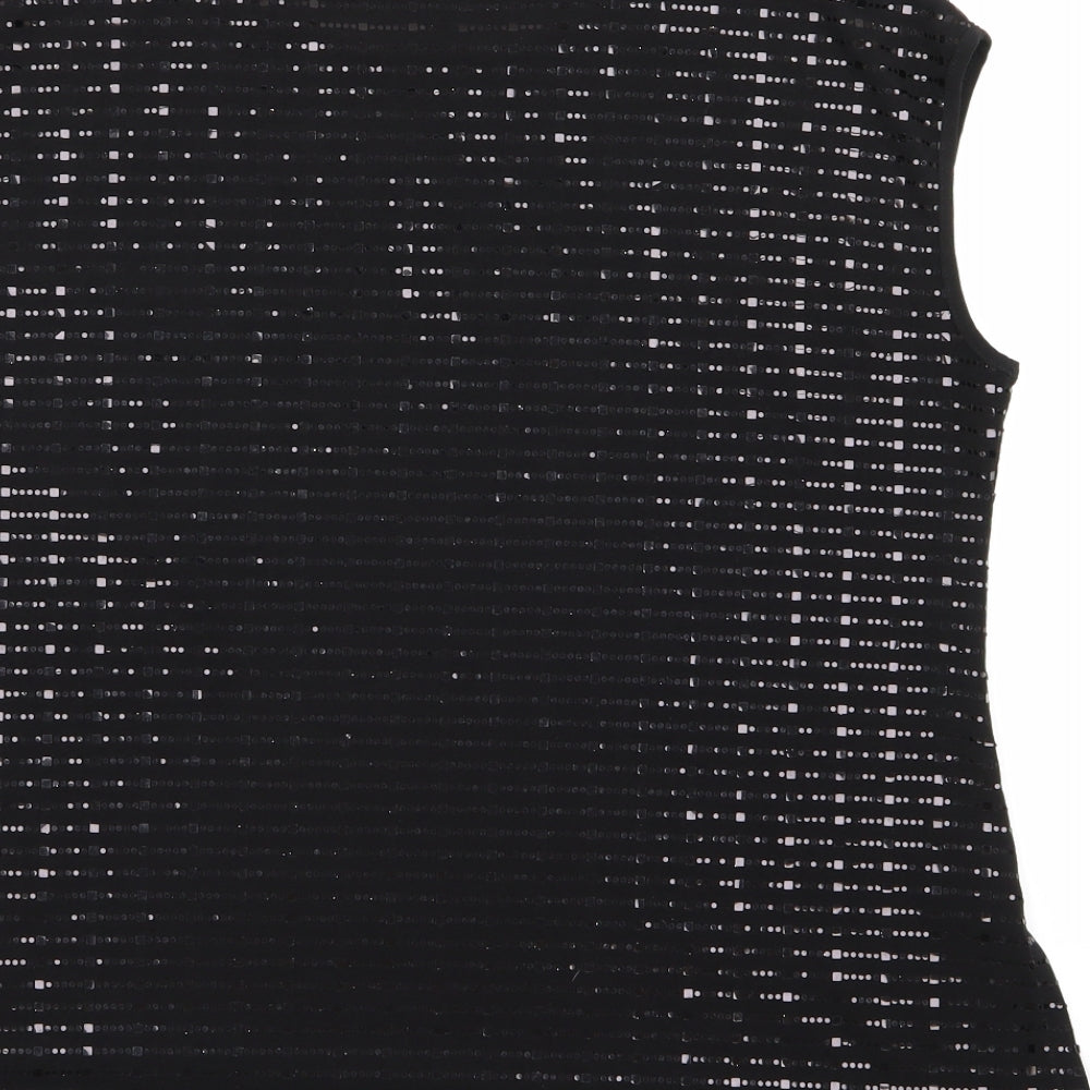 Saloos Womens Black Basic Blouse Size 16