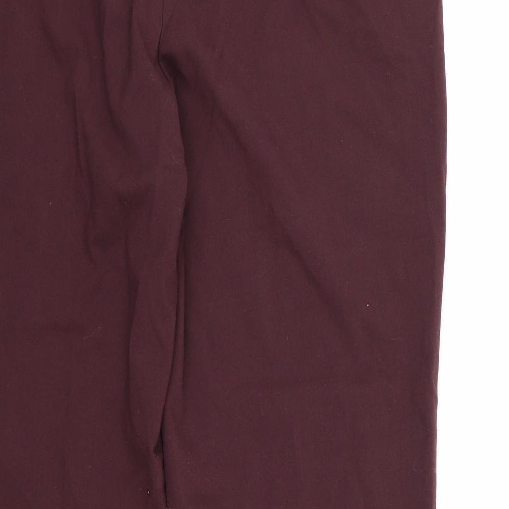 Marks and Spencer Womens Brown Rayon Dress Pants Trousers Size 14 L26 in