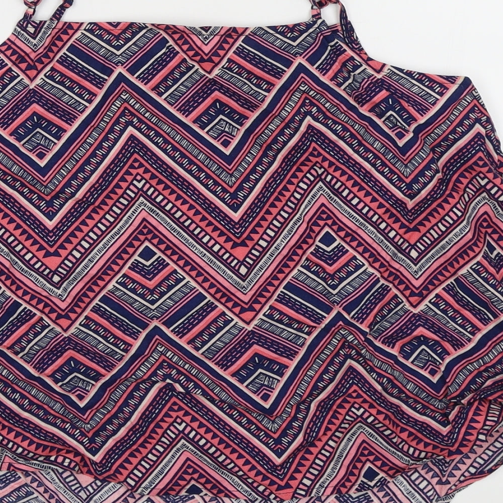 Divided by H&M Womens Multicoloured Geometric Camisole Tank Size 12