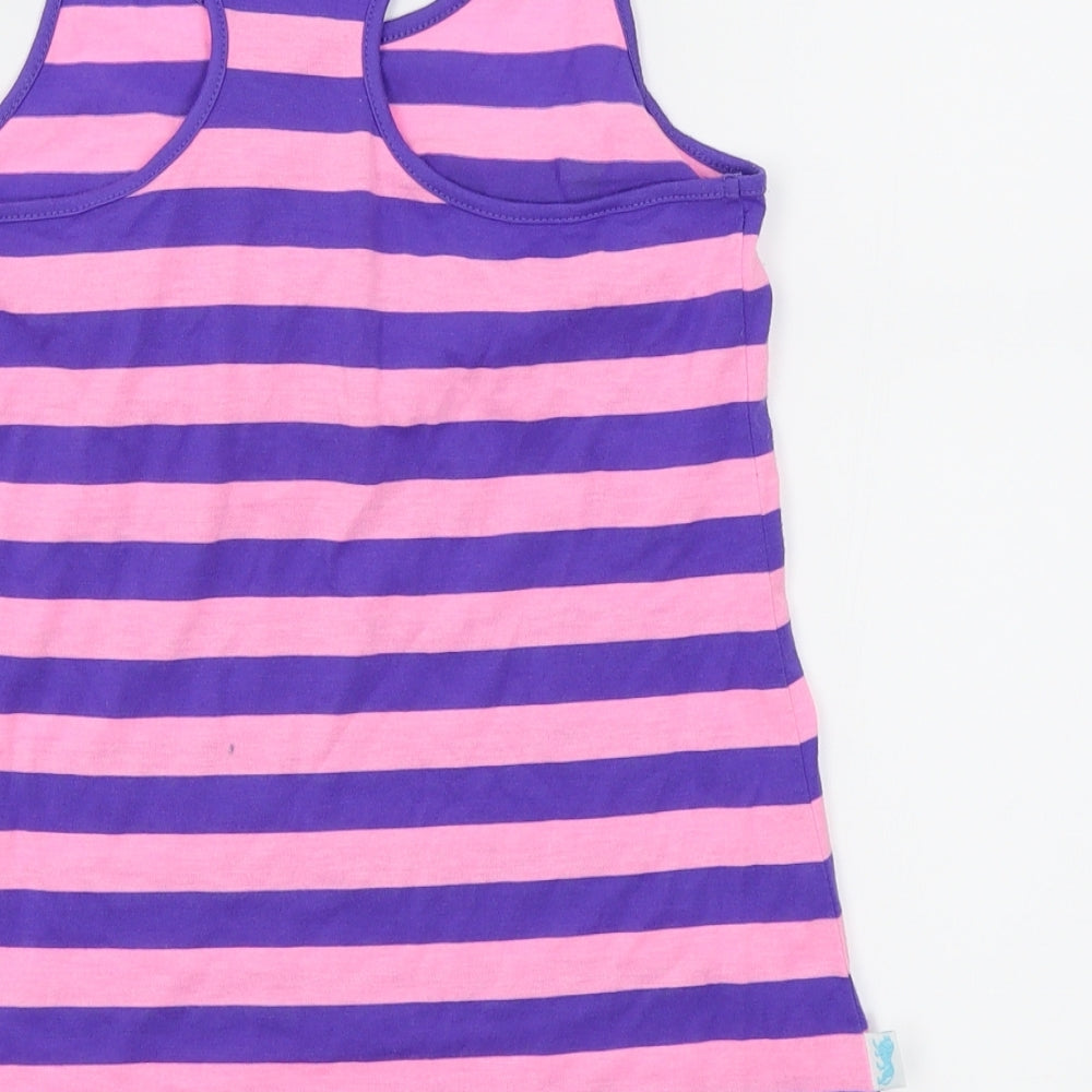 Lonsdale Girls Pink Striped Basic Tank Size 10-11 Years