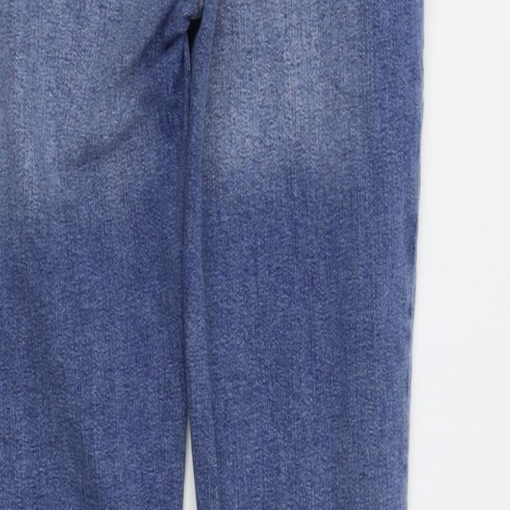 New Look Womens Blue Skinny Jeans Size 8 L26 in - ripped jeans