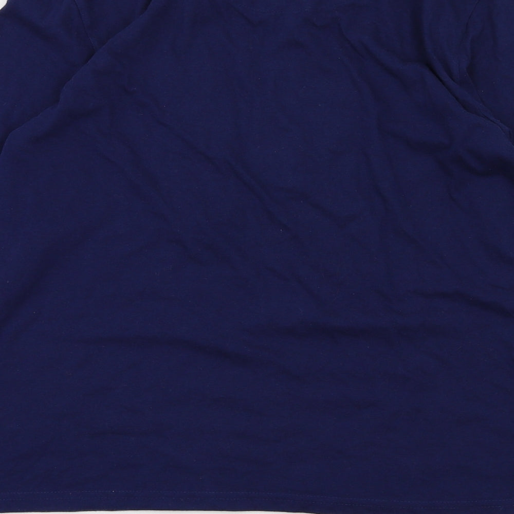 Disney Womens Blue Animal Print Top Pyjama Top Size M