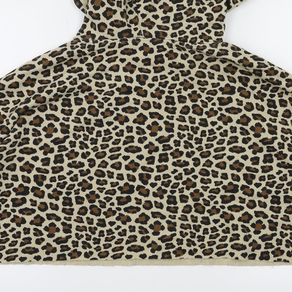 H&M Womens Brown Animal Print Pullover Jumper Size M
