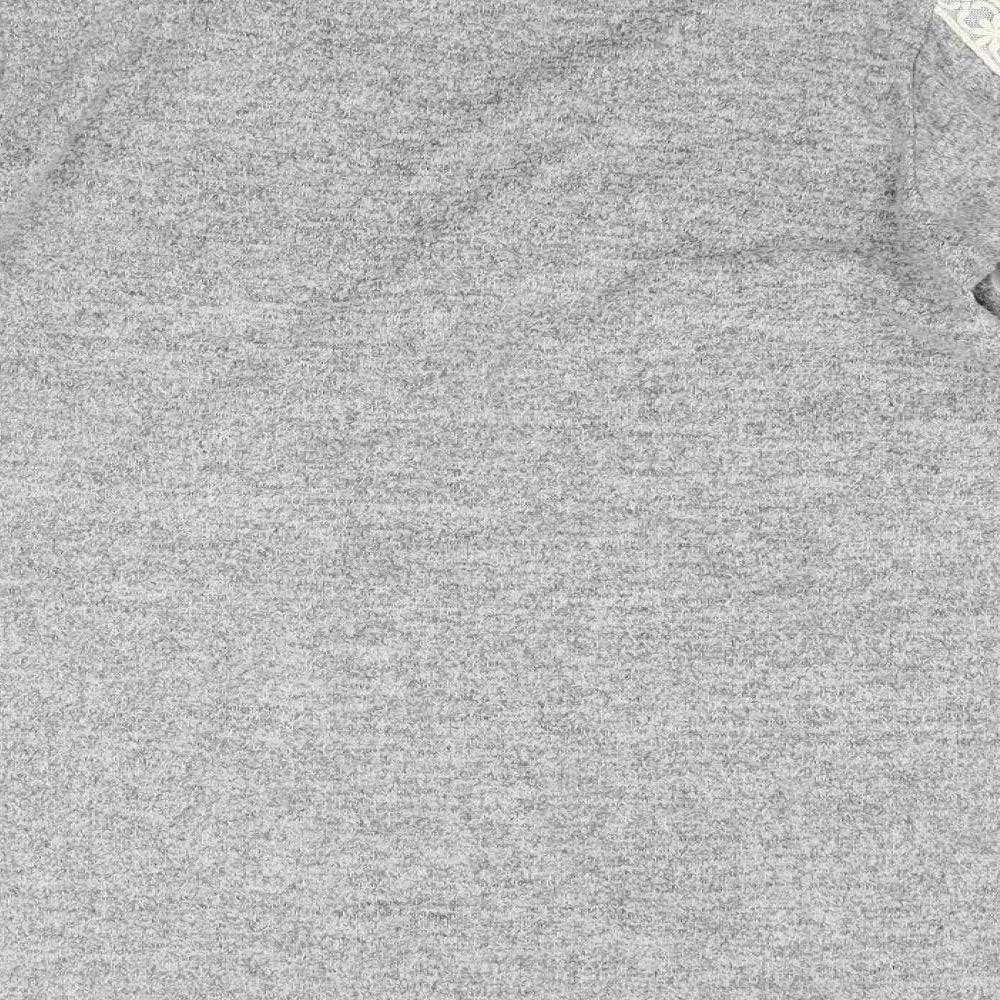 Flora Nikrooz Womens Grey Jersey Pullover Sweatshirt Size M