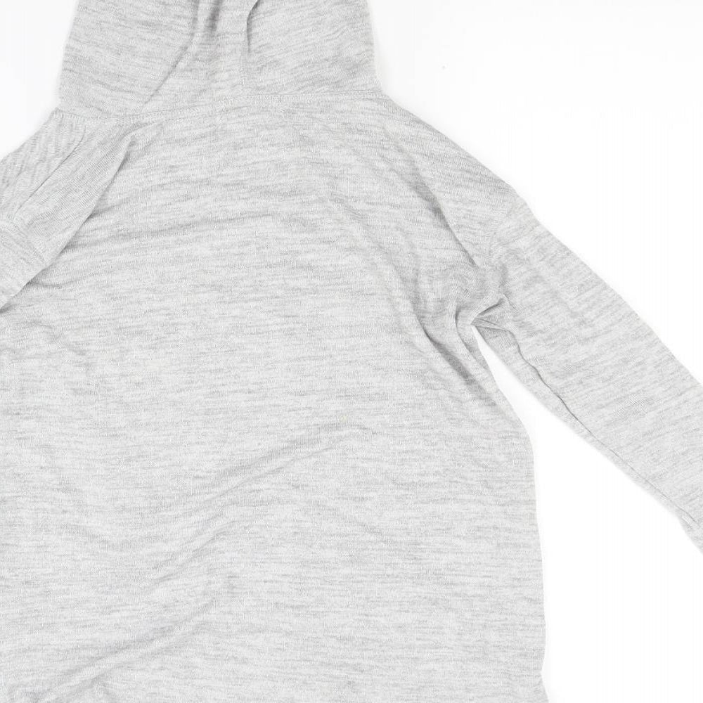 H&M Girls Grey Knit Pullover Hoodie Size 11 Years