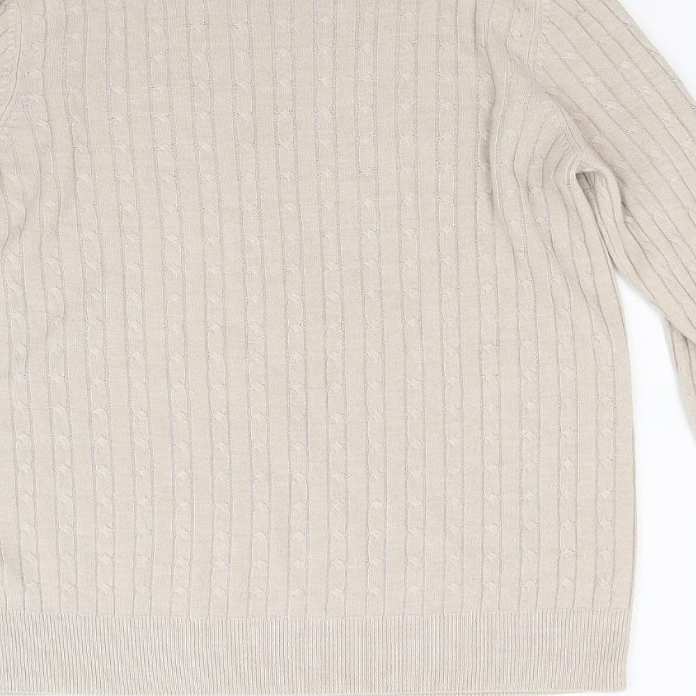 Marks & Spencer Womens Beige Knit Pullover Jumper Size 10