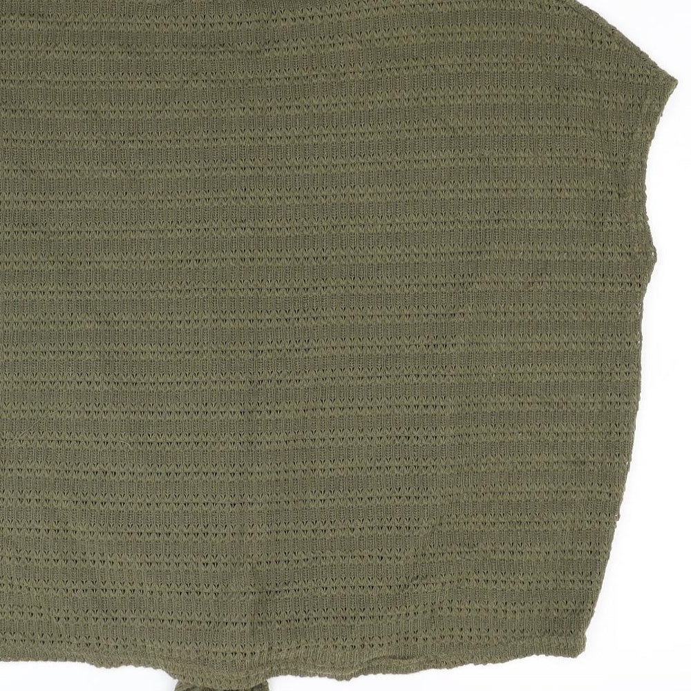 New Look Womens Green Knit Pullover Jumper Size L