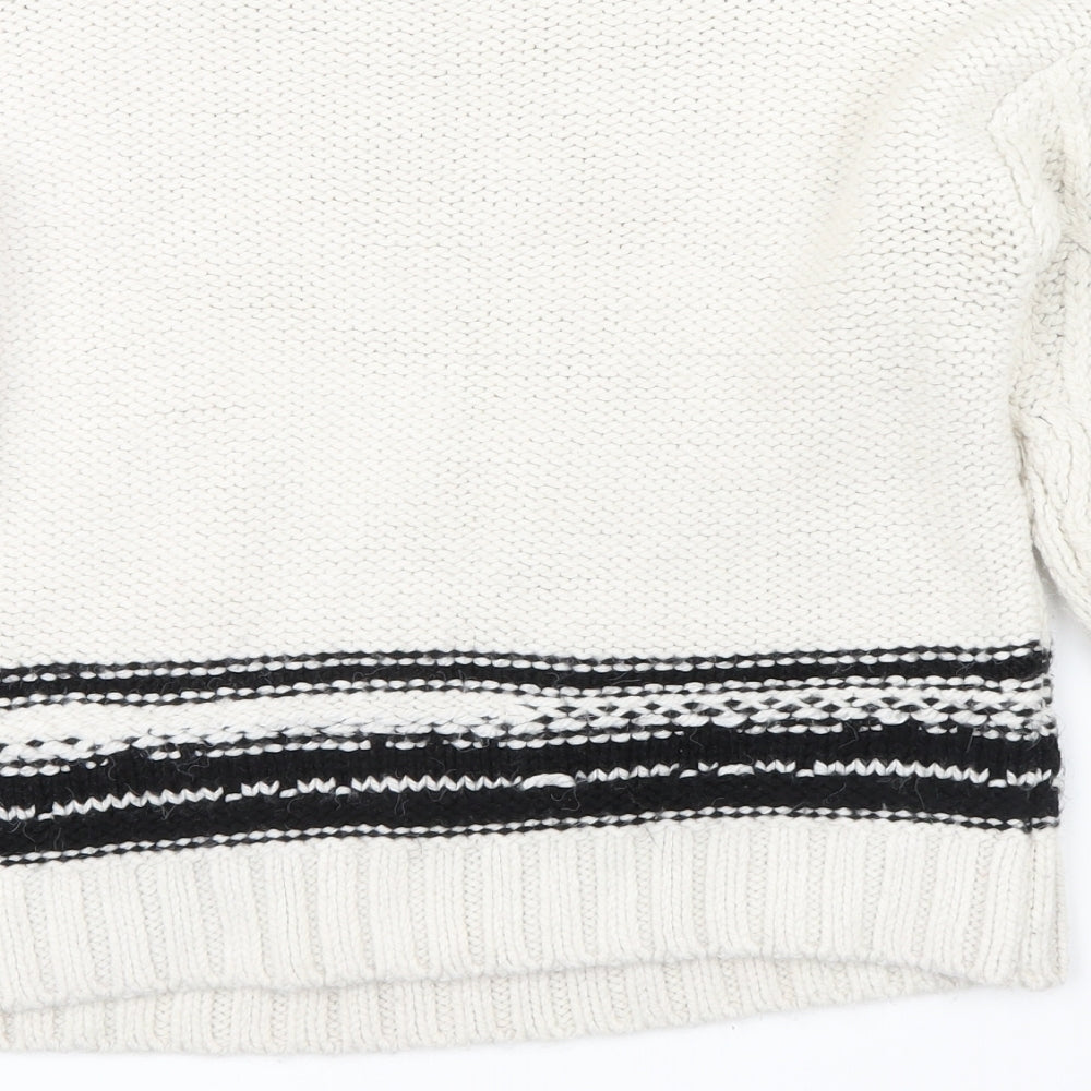 newlook Womens Silver Striped Pullover Jumper Size S