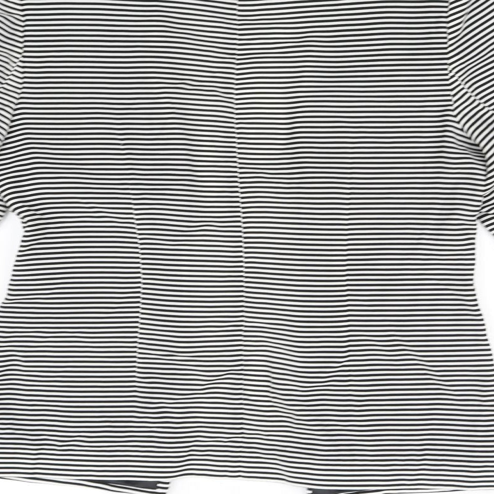 Marks & Spencer Womens White Striped Jacket Size 10