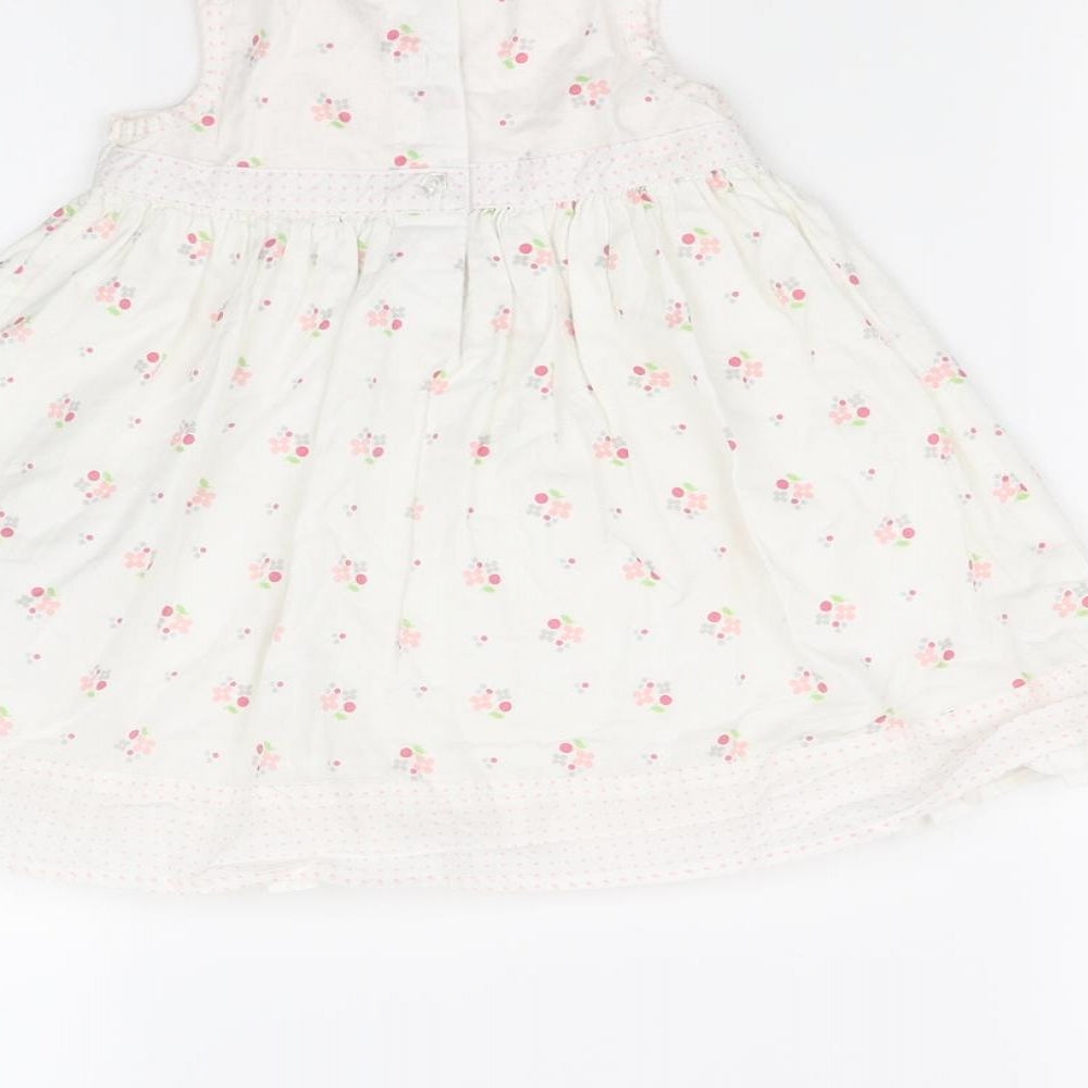Mothercare White Floral Fit & Flare Size 6-9 Months