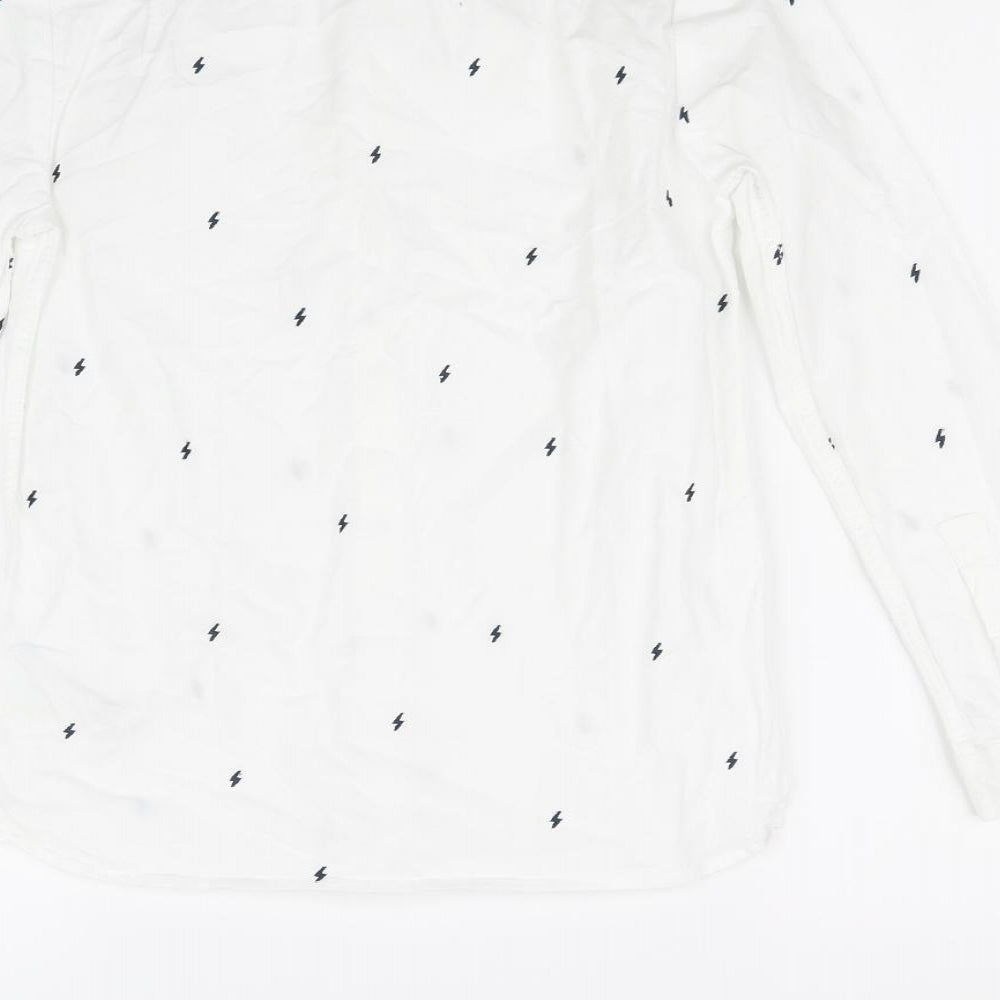 Marks & Spencer Girls White Basic Button-Up Size 11-12 Years