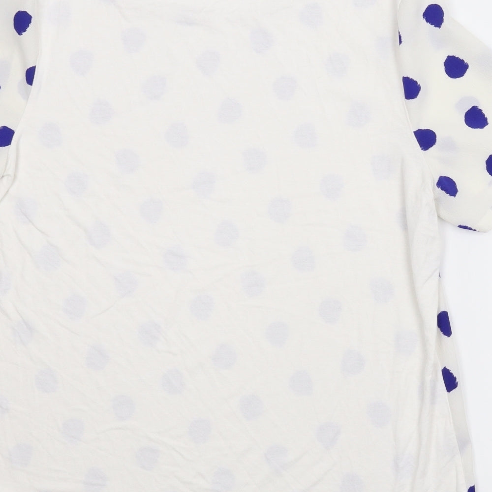 Marks & Spencer Womens White Polka Dot Basic Blouse Size M