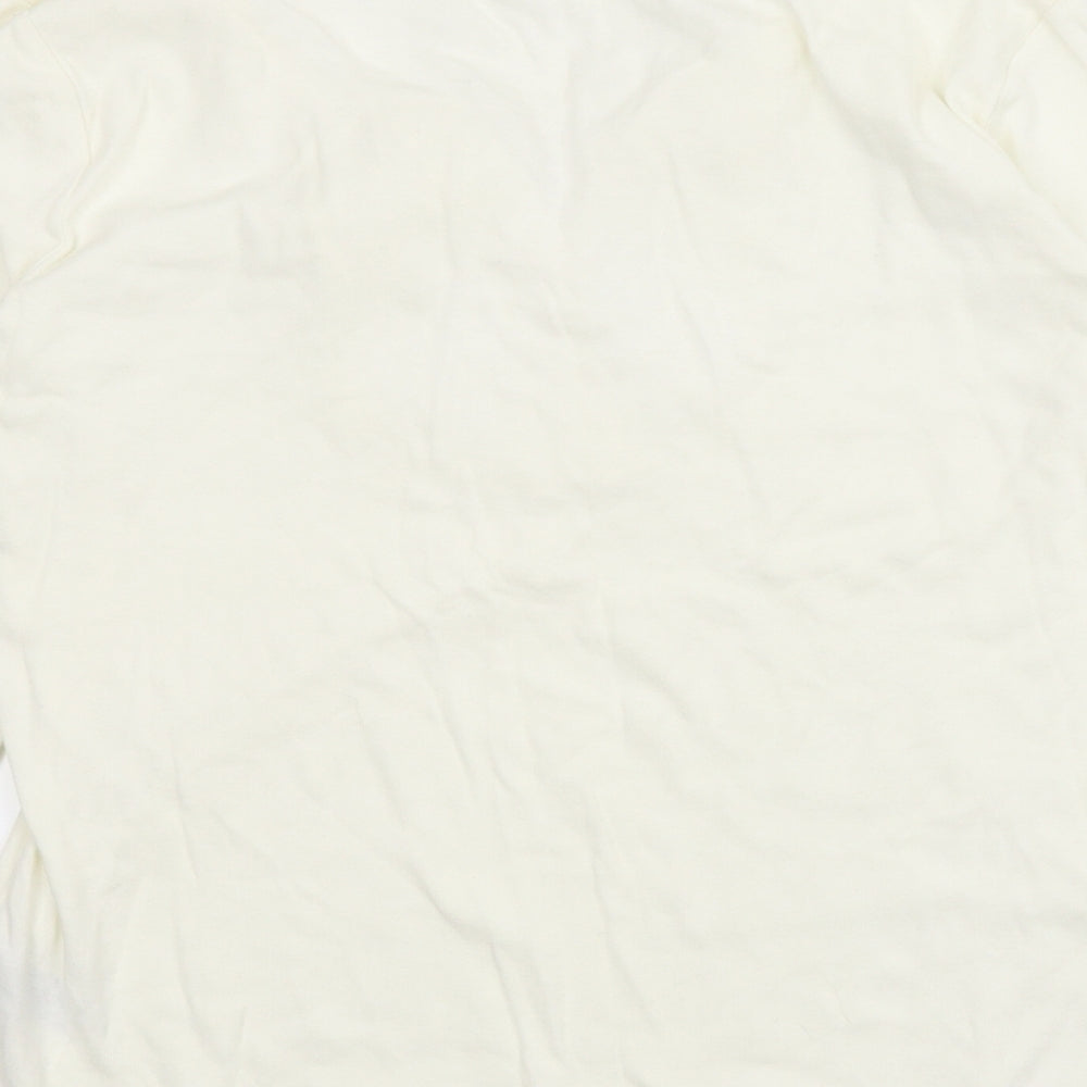 M&Co Womens Ivory Basic Blouse Size L