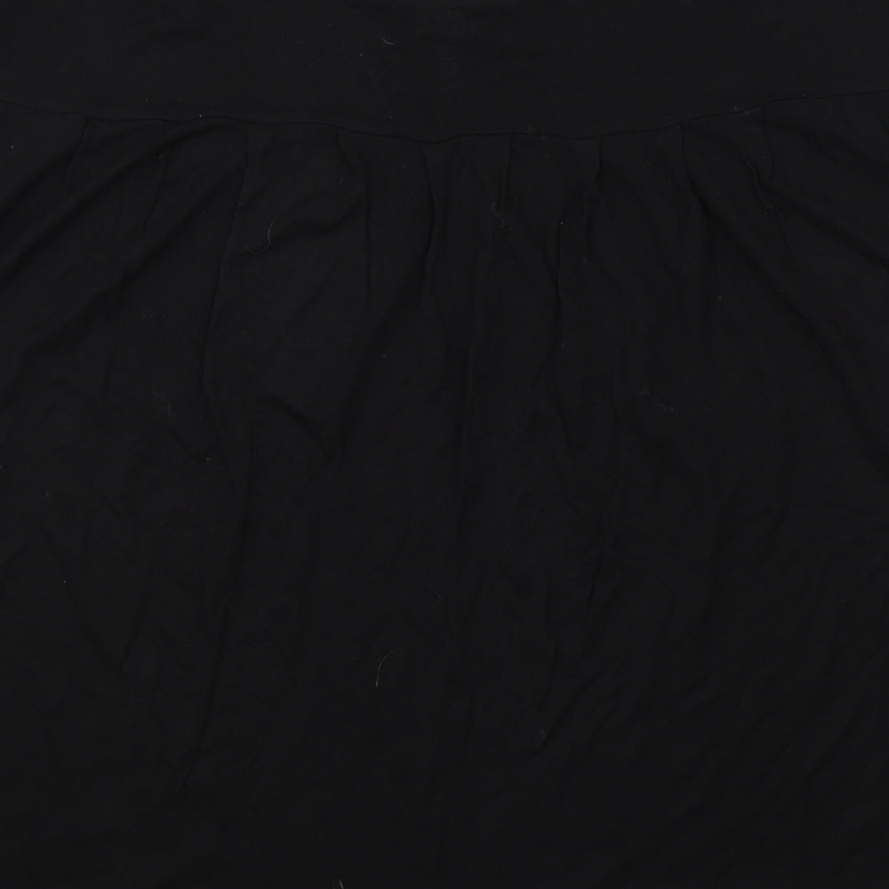 luxe luxueux Womens Black Basic T-Shirt Size XS