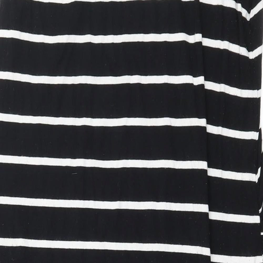 Blooming Marvellous Womens Black Striped Jersey Tank Dress Size 14