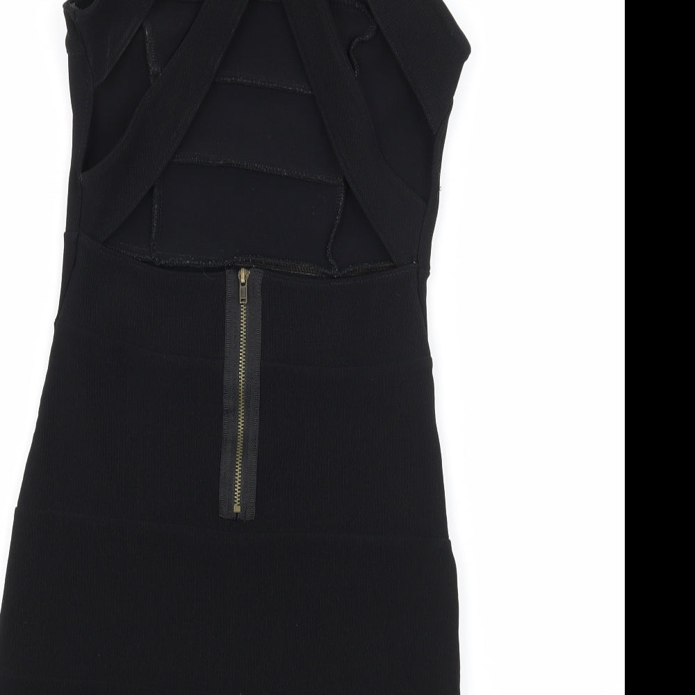 Topshop Womens Black Bodycon Size 8 - Open Back