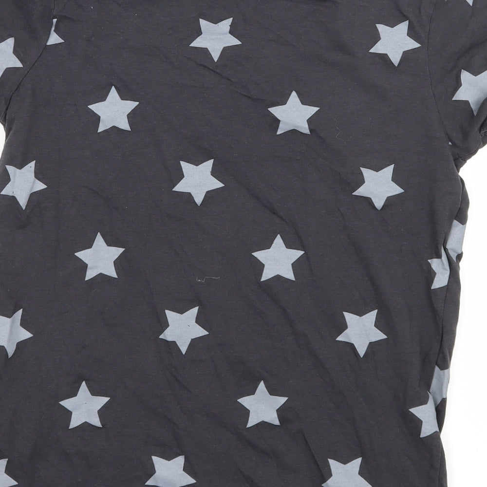 Primark Girls Grey Geometric Jersey Basic T-Shirt Size 10-11 Years - Brooklyn