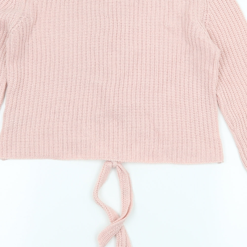 Select Womens Pink Knit Pullover Jumper Size 8