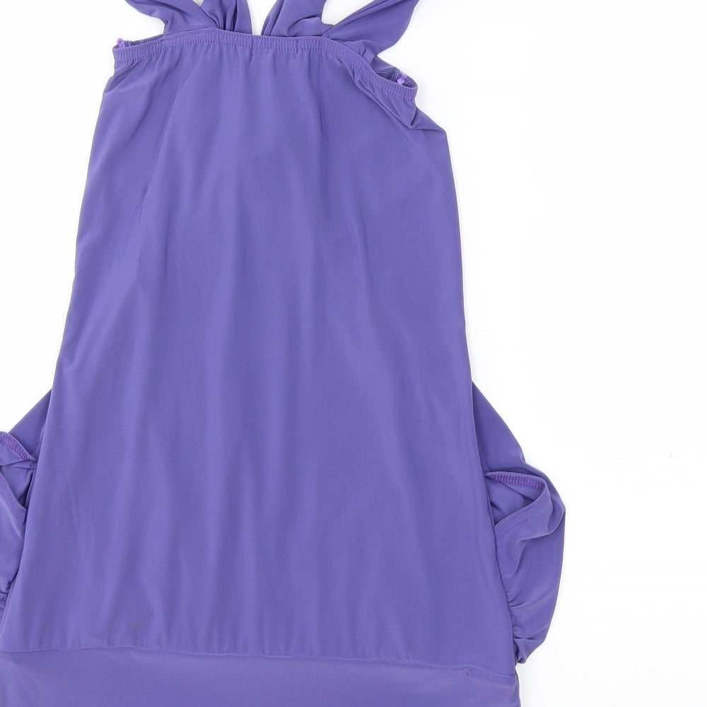 Quiz Womens Purple Basic Blouse Size 12