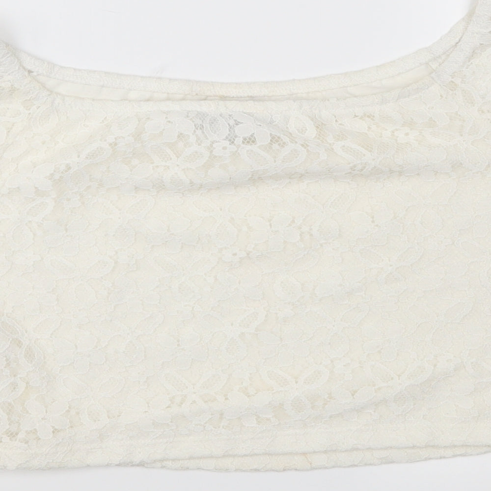 Primark Womens Ivory Lace Basic Blouse Size 10