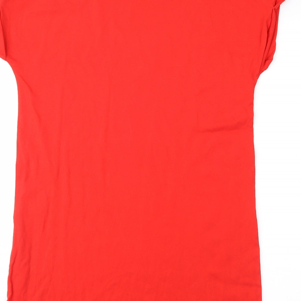 H&M Womens Red T-Shirt Dress Size S