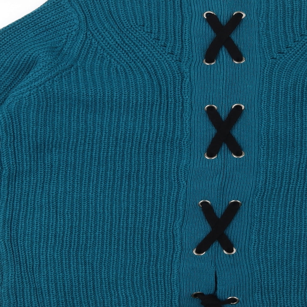 Papaya Womens Blue Pullover Jumper Size M
