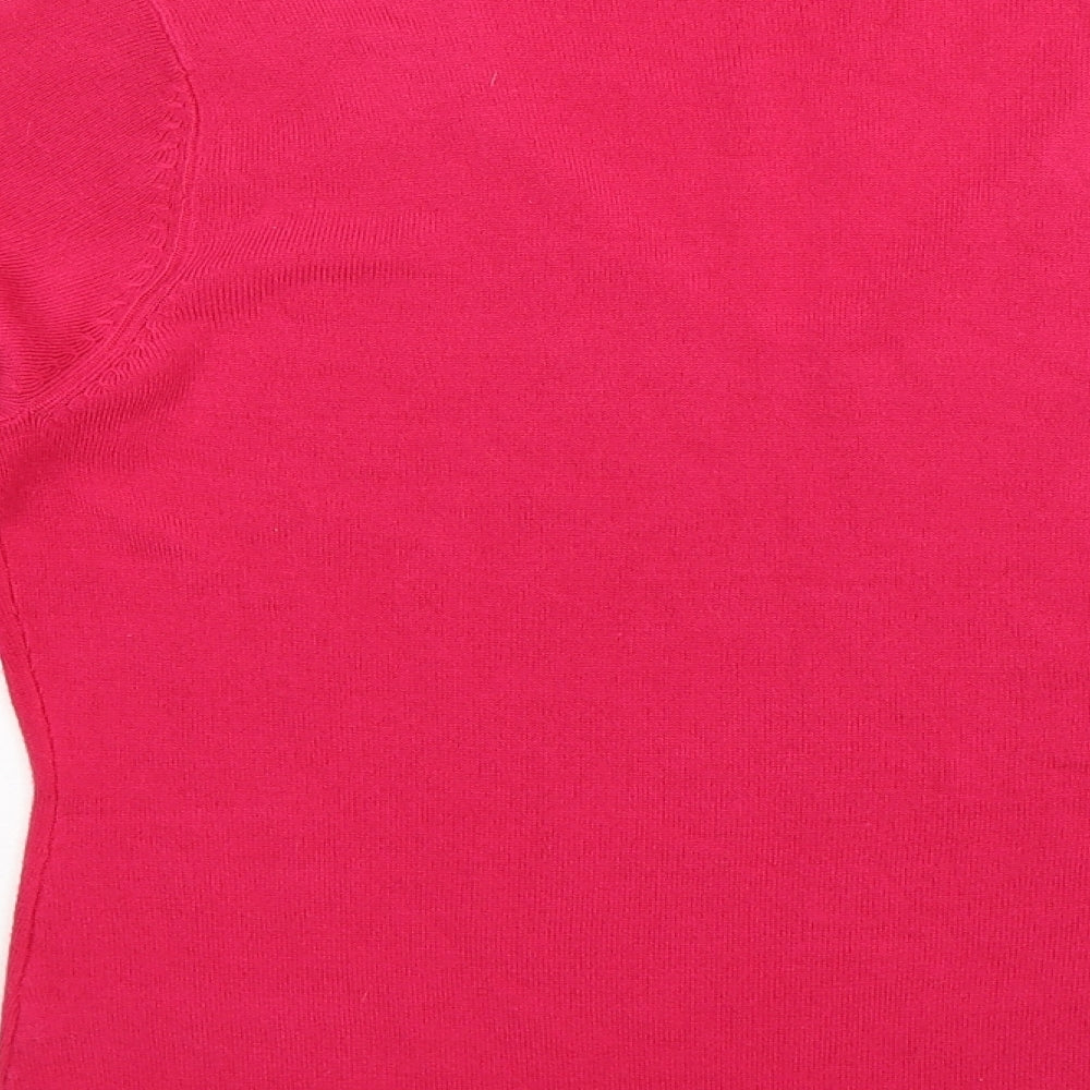 M&Co Womens Pink Knit Pullover Jumper Size 12
