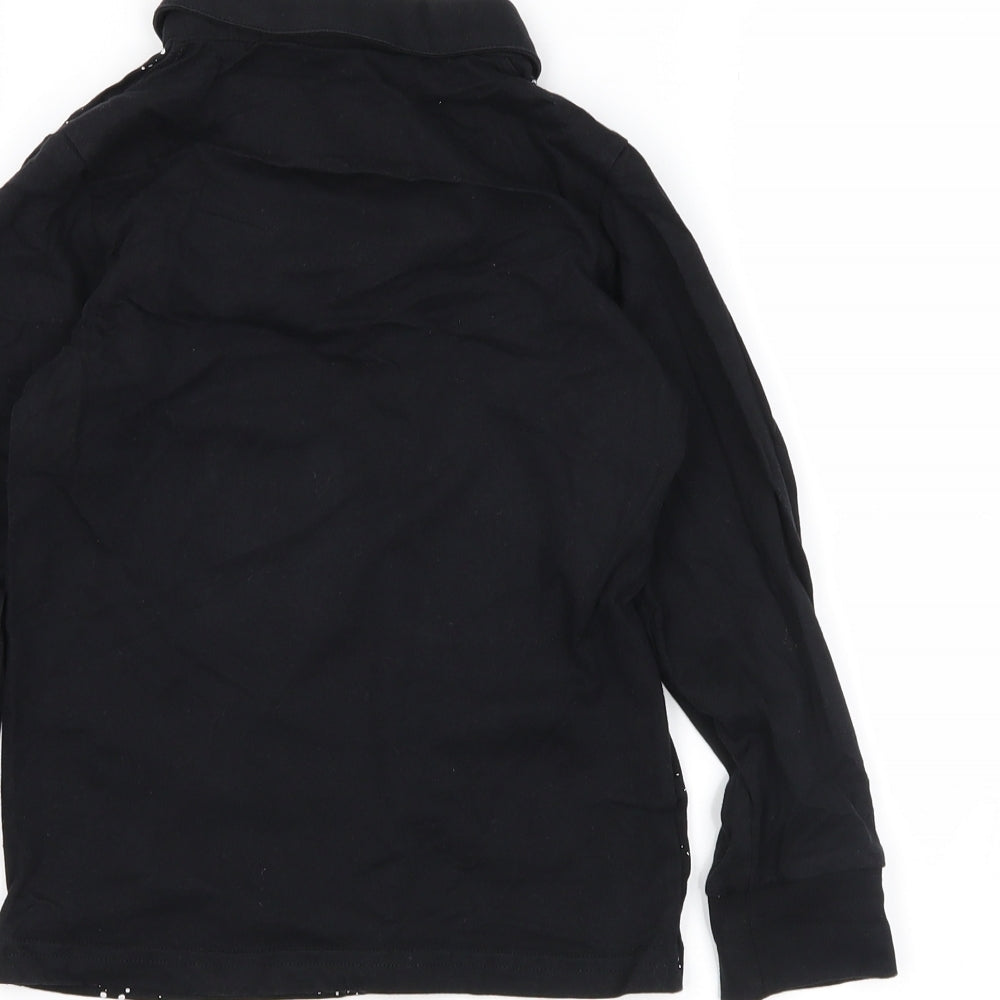 quality outfitters Boys Black Basic Polo Size 6 Years