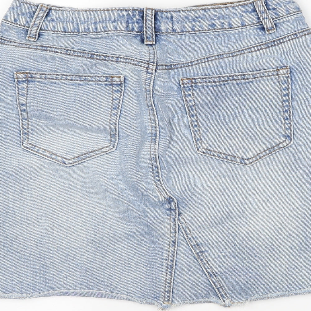 newlook Girls Blue Denim Straight & Pencil Skirt Size 14 Years