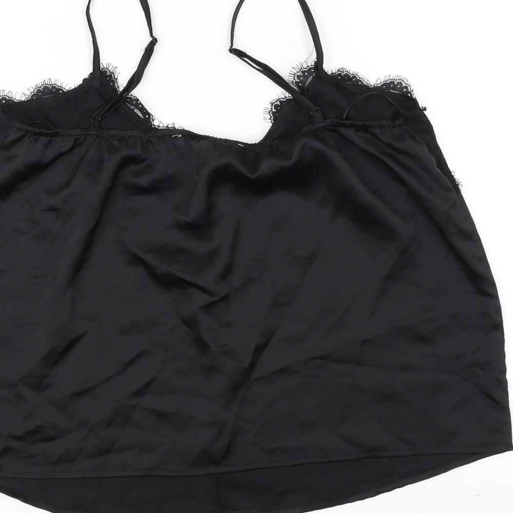Outrageous Fortune Womens Black Basic Blouse Size 10