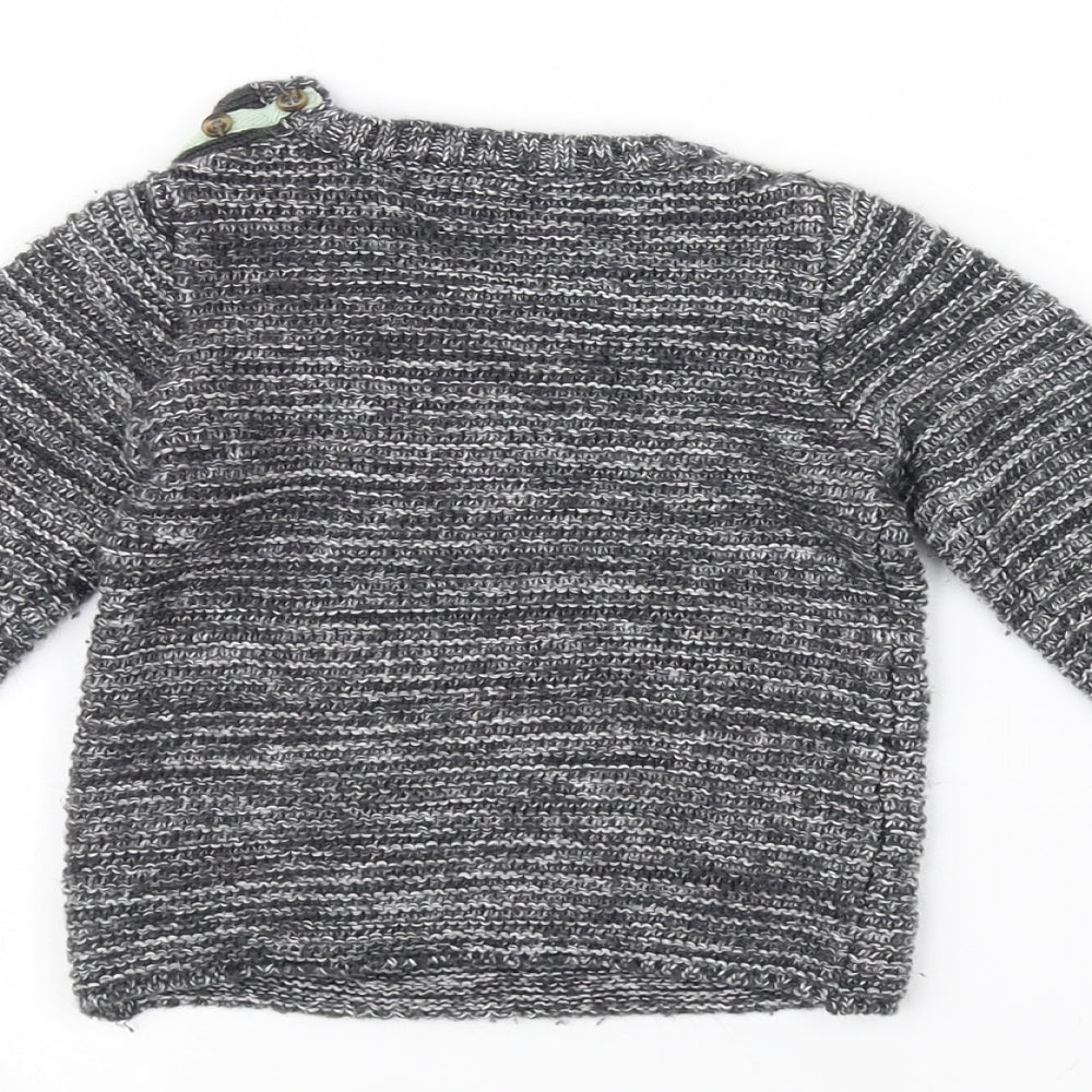 Mini Club Baby Grey Knit Pullover Jumper Size 6-9 Months