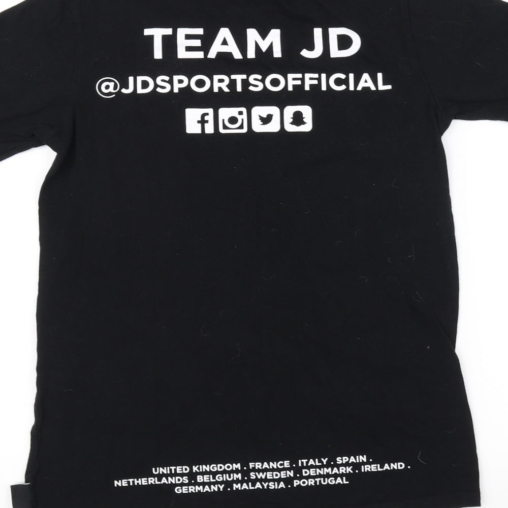 JD Womens Black Basic T-Shirt Size 6