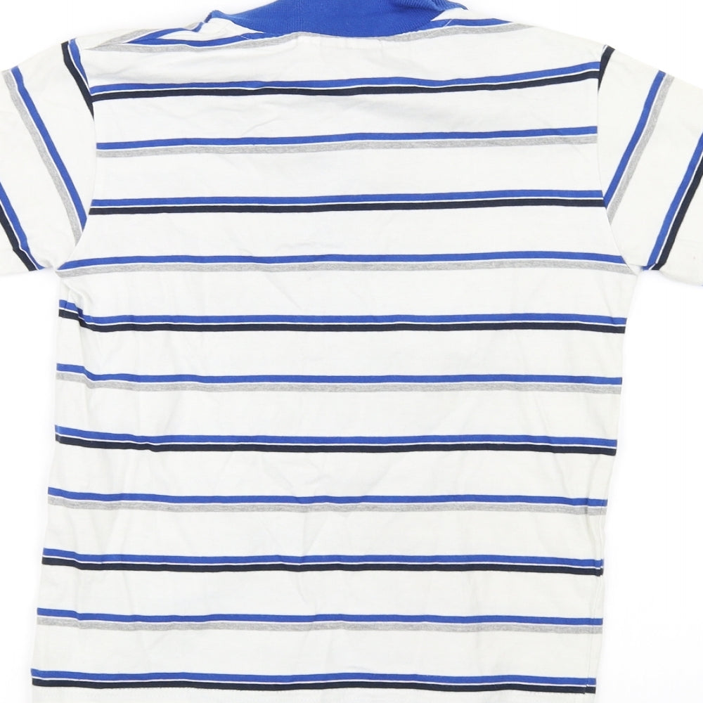 Peterborough United Boys Blue Striped Basic Polo Size 7-8 Years