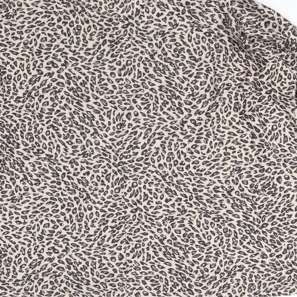 Preworn Womens Brown Animal Print Basic Tank Size 8