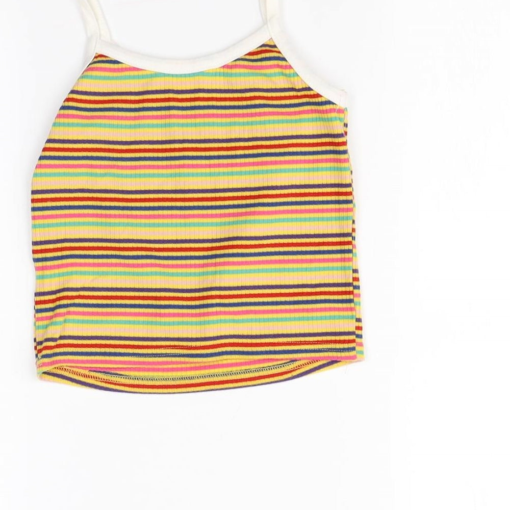 SheIn Girls Multicoloured Striped Basic Tank Size 8 Years