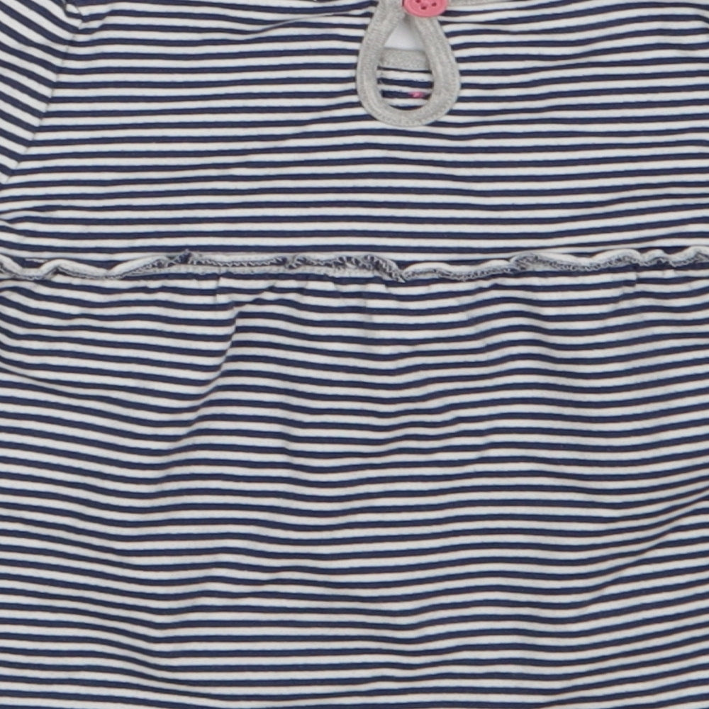 TU Girls Blue Striped Basic Blouse Size 3-6 Months